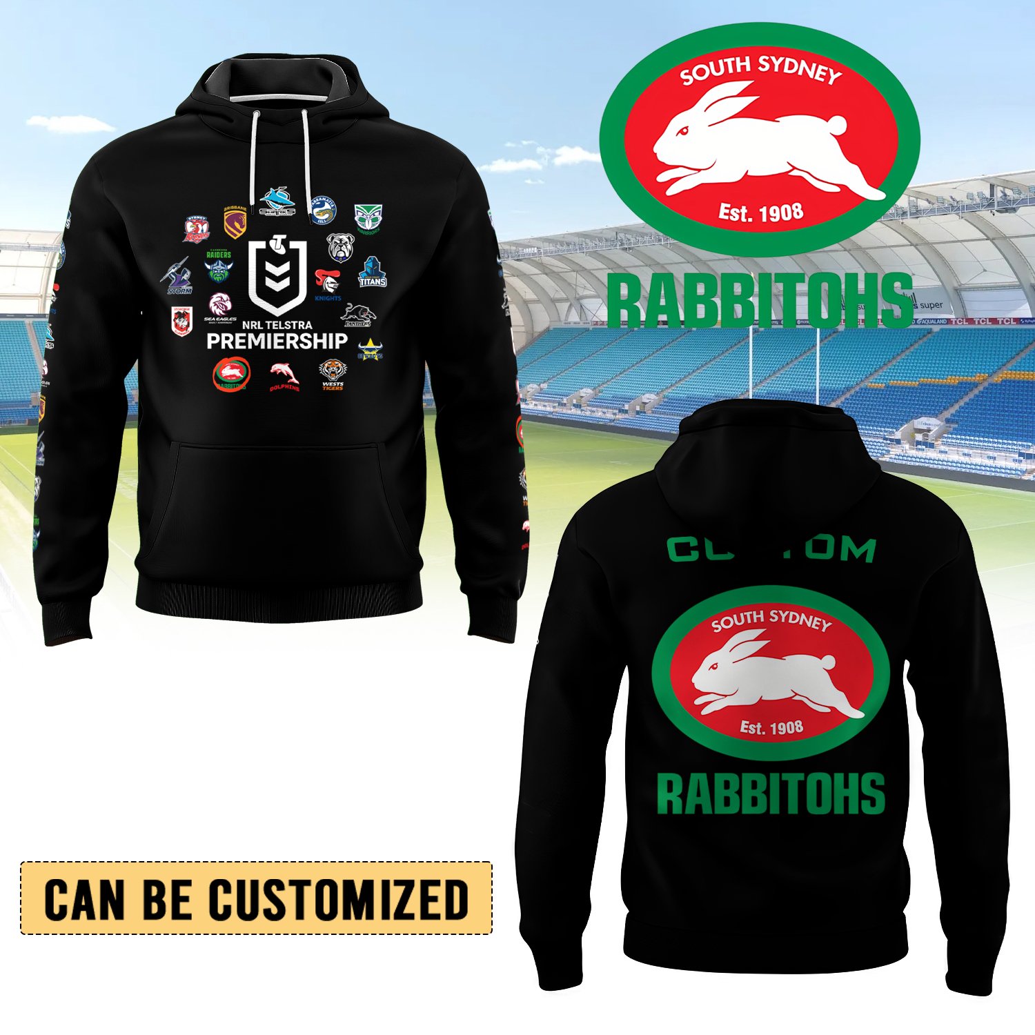 Auspiritmerch South Sydney Rabbitohs Hoodie Gift For Fans