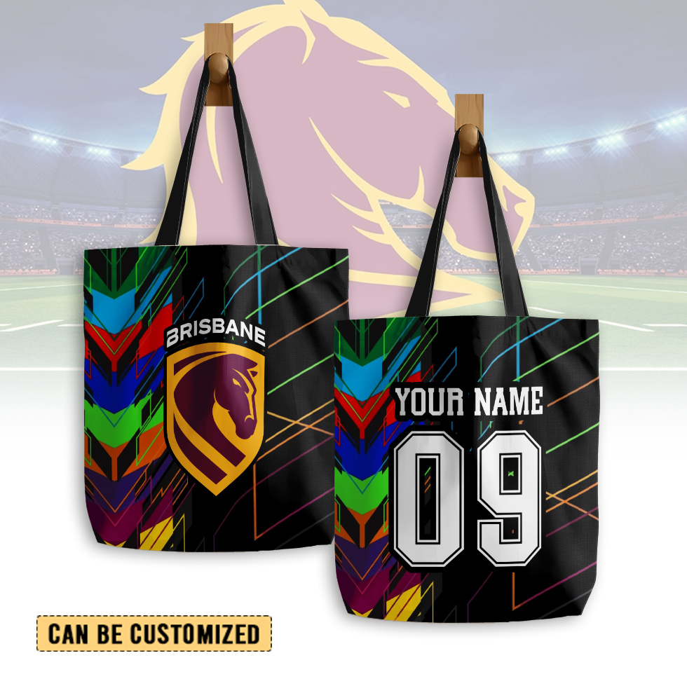 Auspiritmerch Brisbane Broncos Personalized Tote Bags Gift For Fans