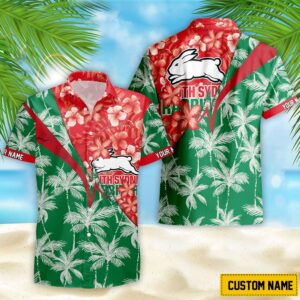 Auspiritmerch South Sydney Rabbitohs New Flowers Hawaiian Shirt Personalized Gifts
