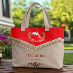 Auspiritmerch Dolphins Elegant Style Quilted Tote Bag Personalized Gifts