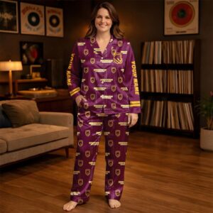 Auspiritmerch Brisbane Broncos Long Woman Pajamas Full Set Special Personalized Gifts