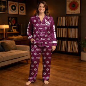 Auspiritmerch Manly Warringah Sea Eagles Long Woman Pajamas Full Set Special Personalized Gifts