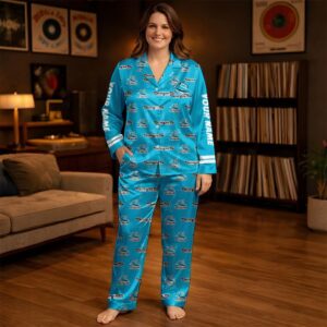 Auspiritmerch Cronulla-Sutherland Sharks Long Woman Pajamas Full Set Special Personalized Gifts