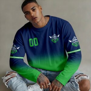 Auspiritmerch Canberra Raiders Gradient Color Long Sweatshirt Personalized Gifts