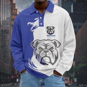 Auspiritmerch Canterbury-Bankstown Bulldogs Fashion Style Men Long Polo Shirt Personalized Gifts