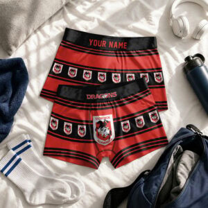 Auspiritmerch St. George Illawarra Dragons Men Boxers New Style Personalized Gifts