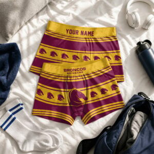 Auspiritmerch Brisbane Broncos Men Boxers New Style Personalized Gifts