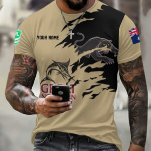 Auspiritmerch Penrith Panthers x Great Northern Beer T-Shirt Custom Name Gift For Fan