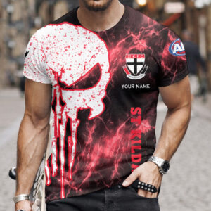 Auspiritmerch St Kilda Saints T-Shirt Custom Name Gift For Fan