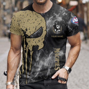 Auspiritmerch Collingwood Magpies T-Shirt Custom Name Gift For Fan