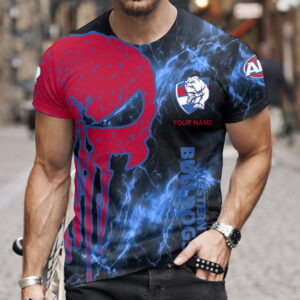 Auspiritmerch Western Bulldogs T-Shirt Custom Name Gift For Fan