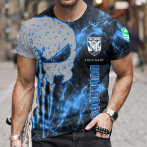 Auspiritmerch Canterbury-Bankstown Bulldogs T-Shirt Custom Name Gift For Fan