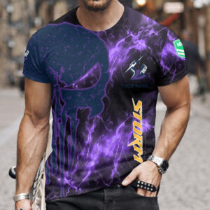 Auspiritmerch Melbourne Storm T-Shirt Custom Name Gift For Fan