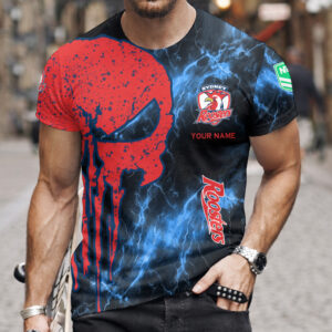 Auspiritmerch Sydney Roosters T-Shirt Custom Name Gift For Fan