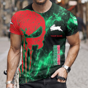 Auspiritmerch South Sydney Rabbitohs T-Shirt Custom Name Gift For Fan