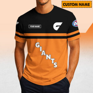 Auspiritmerch GWS Giants Casual T-Shirt Custom Name Gift For Fan