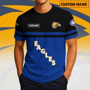 Auspiritmerch West Coast Eagles Casual T-Shirt Custom Name Gift For Fan