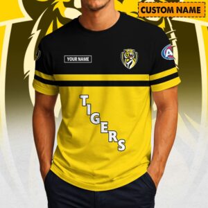 Auspiritmerch Richmond Tigers Casual T-Shirt Custom Name Gift For Fan