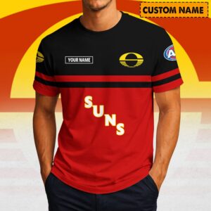 Auspiritmerch Gold Coast Suns Casual T-Shirt Custom Name Gift For Fan