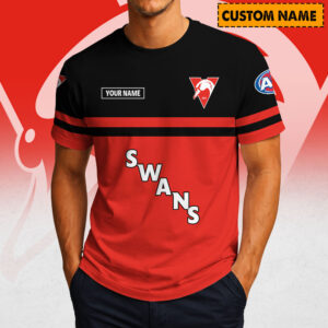 Auspiritmerch Sydney Swans Casual T-Shirt Custom Name Gift For Fan