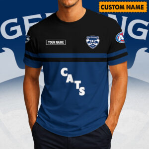 Auspiritmerch Geelong Cats Casual T-Shirt Custom Name Gift For Fan