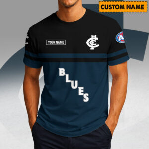 Auspiritmerch Carlton Blues Casual T-Shirt Custom Name Gift For Fan