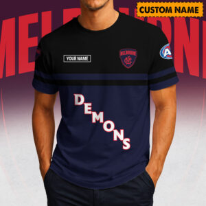 Auspiritmerch Melbourne Demons Casual T-Shirt Custom Name Gift For Fan