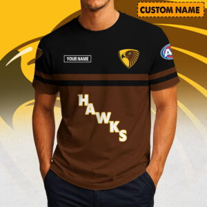 Auspiritmerch Hawthorn Hawks Casual T-Shirt Custom Name Gift For Fan