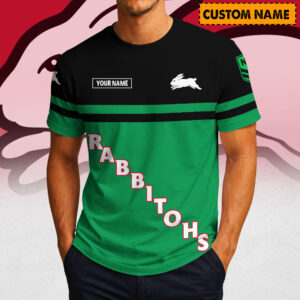 Auspiritmerch South Sydney Rabbitohs Casual T-Shirt Custom Name Gift For Fan
