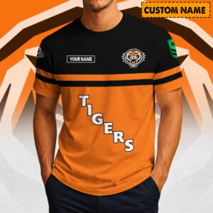 Auspiritmerch Wests Tigers Casual T-Shirt Custom Name Gift For Fan