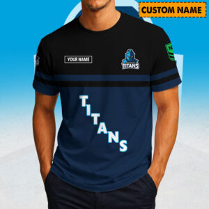 Auspiritmerch Gold Coast Titans Casual T-Shirt Custom Name Gift For Fan