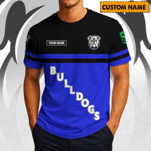 Auspiritmerch Canterbury-Bankstown Bulldogs Casual T-Shirt Custom Name Gift For Fan