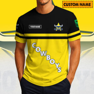 Auspiritmerch North Queensland Cowboys Casual T-Shirt Custom Name Gift For Fan