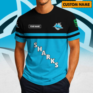 Auspiritmerch Cronulla-Sutherland Sharks Casual T-Shirt Custom Name Gift For Fan
