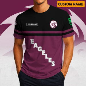 Auspiritmerch Manly Warringah Sea Eagles Casual T-Shirt Custom Name Gift For Fan