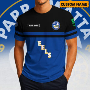 Auspiritmerch Parramatta Eels Casual T-Shirt Custom Name Gift For Fan