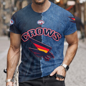 Auspiritmerch Adelaide Crows Premium 3D T-Shirt Custom Name Gift For Fan