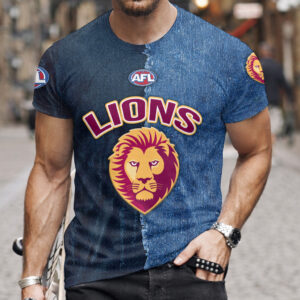 Auspiritmerch Brisbane Lions Premium 3D T-Shirt Custom Name Gift For Fan
