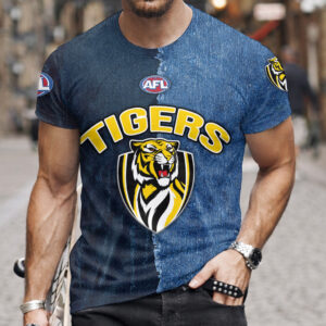 Auspiritmerch Richmond Tigers Premium 3D T-Shirt Custom Name Gift For Fan