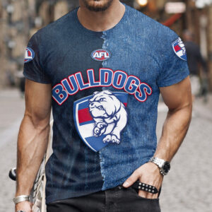 Auspiritmerch Western Bulldogs Premium 3D T-Shirt Custom Name Gift For Fan