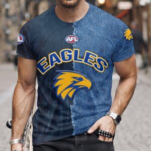 Auspiritmerch West Coast Eagles Premium 3D T-Shirt Custom Name Gift For Fan