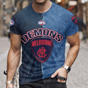 Auspiritmerch Melbourne Demons Premium 3D T-Shirt Custom Name Gift For Fan