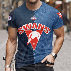 Auspiritmerch Sydney Swans Premium 3D T-Shirt Custom Name Gift For Fan
