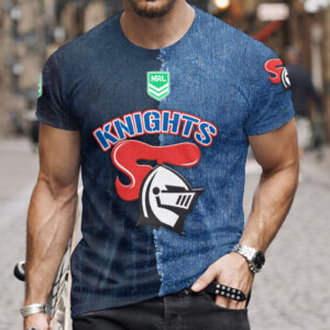 Auspiritmerch Newcastle Knights Premium 3D T-Shirt Custom Name Gift For Fan