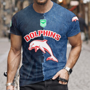 Auspiritmerch Redcliffe Dolphins Premium 3D T-Shirt Custom Name Gift For Fan