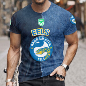 Auspiritmerch Parramatta Eels Premium 3D T-Shirt Custom Name Gift For Fan