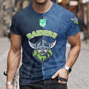 Auspiritmerch Canberra Raiders Premium 3D T-Shirt Custom Name Gift For Fan