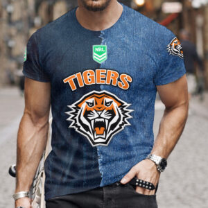 Auspiritmerch Wests Tigers Premium 3D T-Shirt Custom Name Gift For Fan