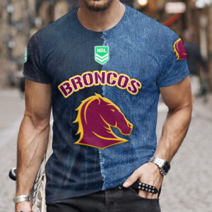 Auspiritmerch Brisbane Broncos Premium 3D T-Shirt Custom Name Gift For Fan