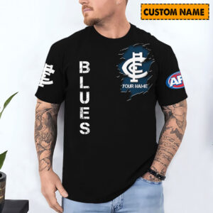 Auspiritmerch Carlton Blues T-Shirt Custom Name Gift For Fan